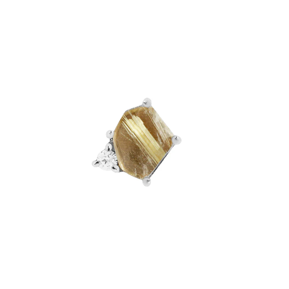 ELICIT + RUTILATED QUARTZ - THREADLESS END *PRE-ORDER* Buddha Jewelry