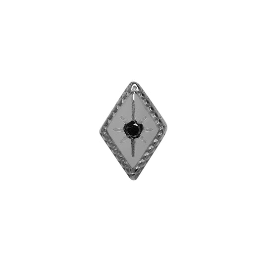 ETOILE + RHODIUM + BLACK DIAMOND - THREADLESS END *PRE-ORDER* Buddha Jewelry