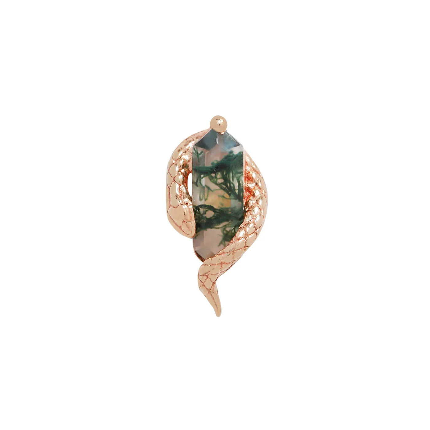 EVE WAS FRAMED + MOSS AGATE - THREADLESS END *PRE-ORDER* Buddha Jewelry