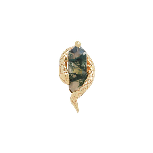EVE WAS FRAMED + MOSS AGATE - THREADLESS END *PRE-ORDER* Buddha Jewelry