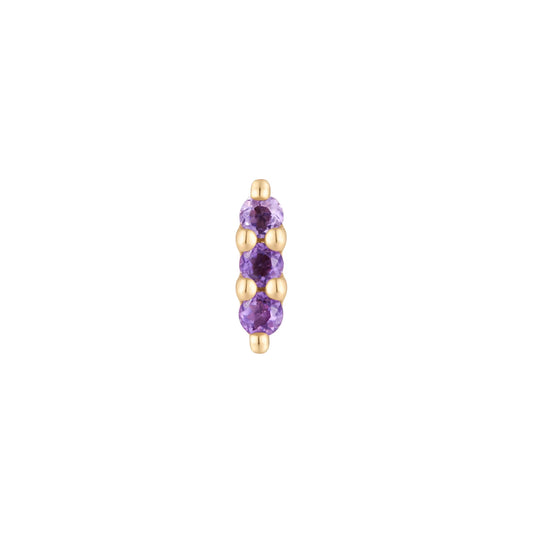 MISHKA 3 + AMETHYST - THREADLESS END *PRE-ORDER* Buddha Jewelry