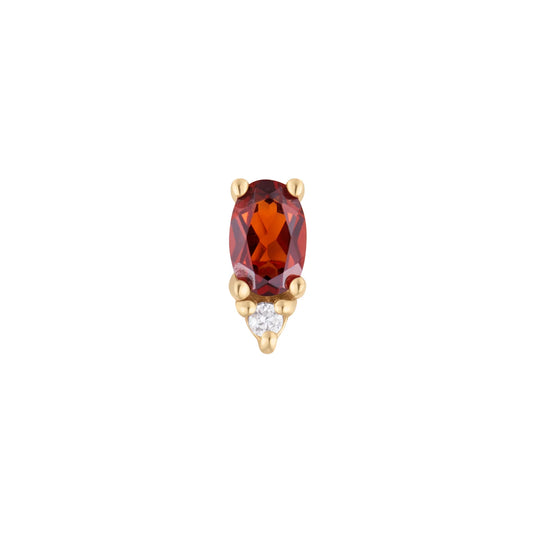 DESDEN + GARNET - THREADLESS END *PRE-ORDER* Buddha Jewelry