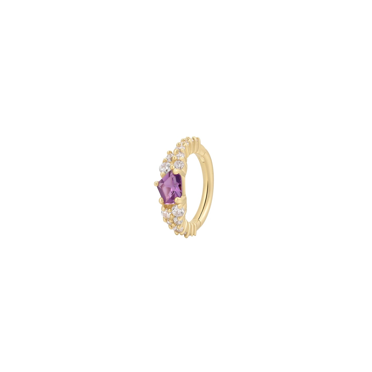 INSPIRATION + AMETHYST - CLICKER RING *PRE-ORDER* Buddha Jewelry