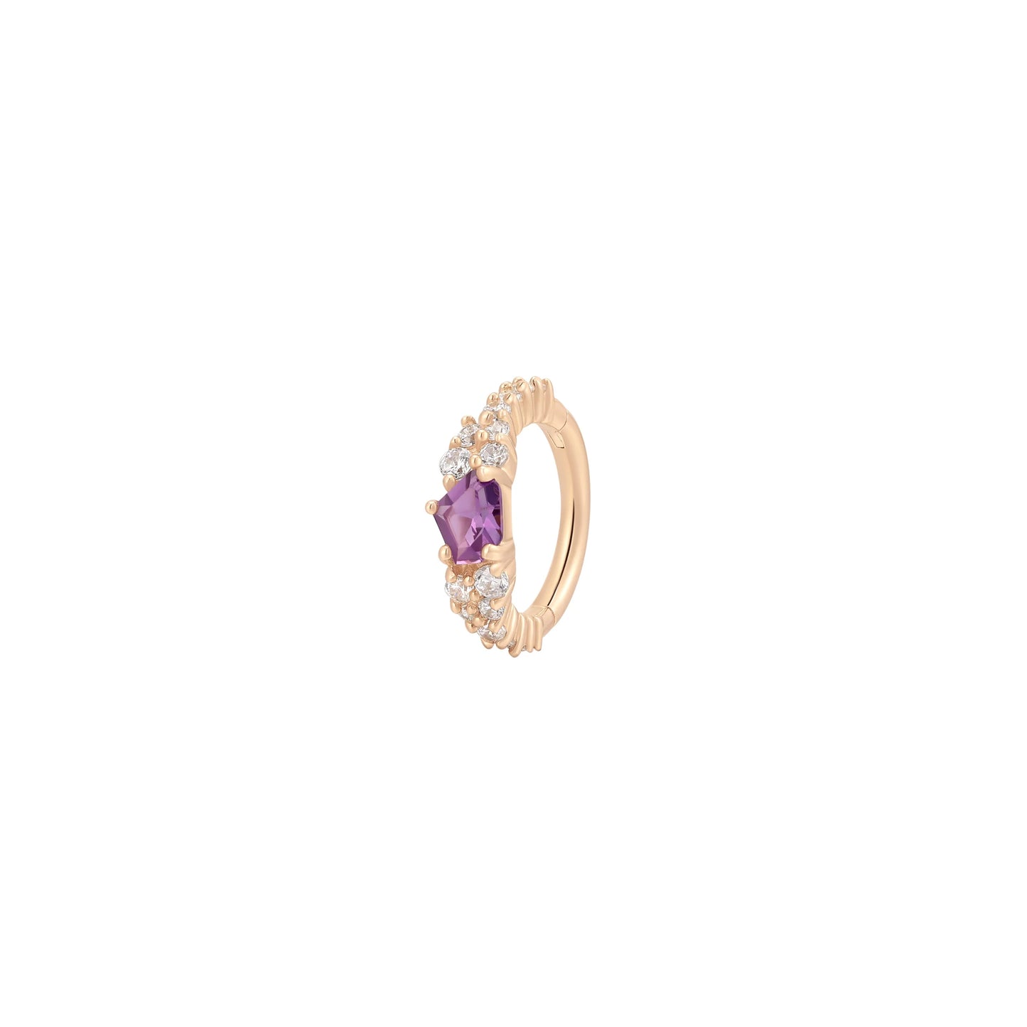 INSPIRATION + AMETHYST - CLICKER RING *PRE-ORDER* Buddha Jewelry
