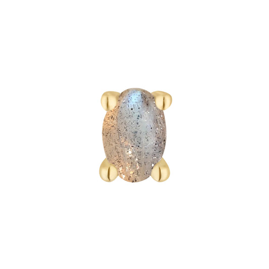 LABRADORITE OVAL - THREADLESS END *PRE-ORDER* Buddha Jewelry
