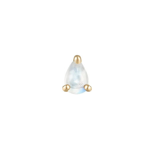 RAINBOW MOONSTONE PEAR - THREADLESS END *PRE-ORDER* Buddha Jewelry