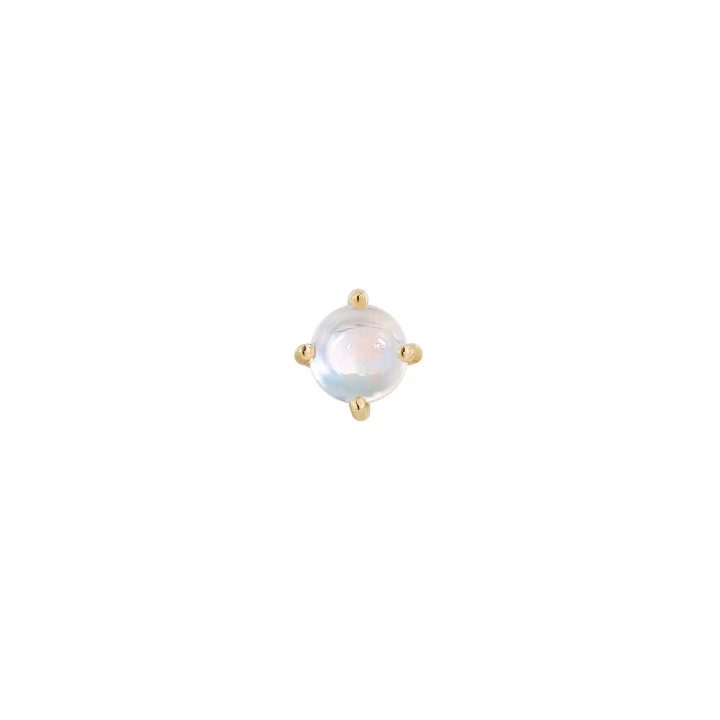 RAINBOW MOONSTONE PRONG - THREADLESS END *PRE-ORDER* Buddha Jewelry