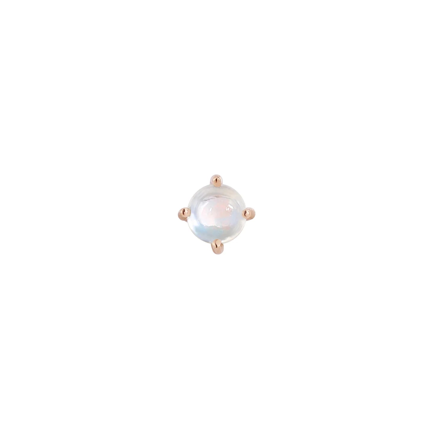 RAINBOW MOONSTONE PRONG - THREADLESS END *PRE-ORDER* Buddha Jewelry