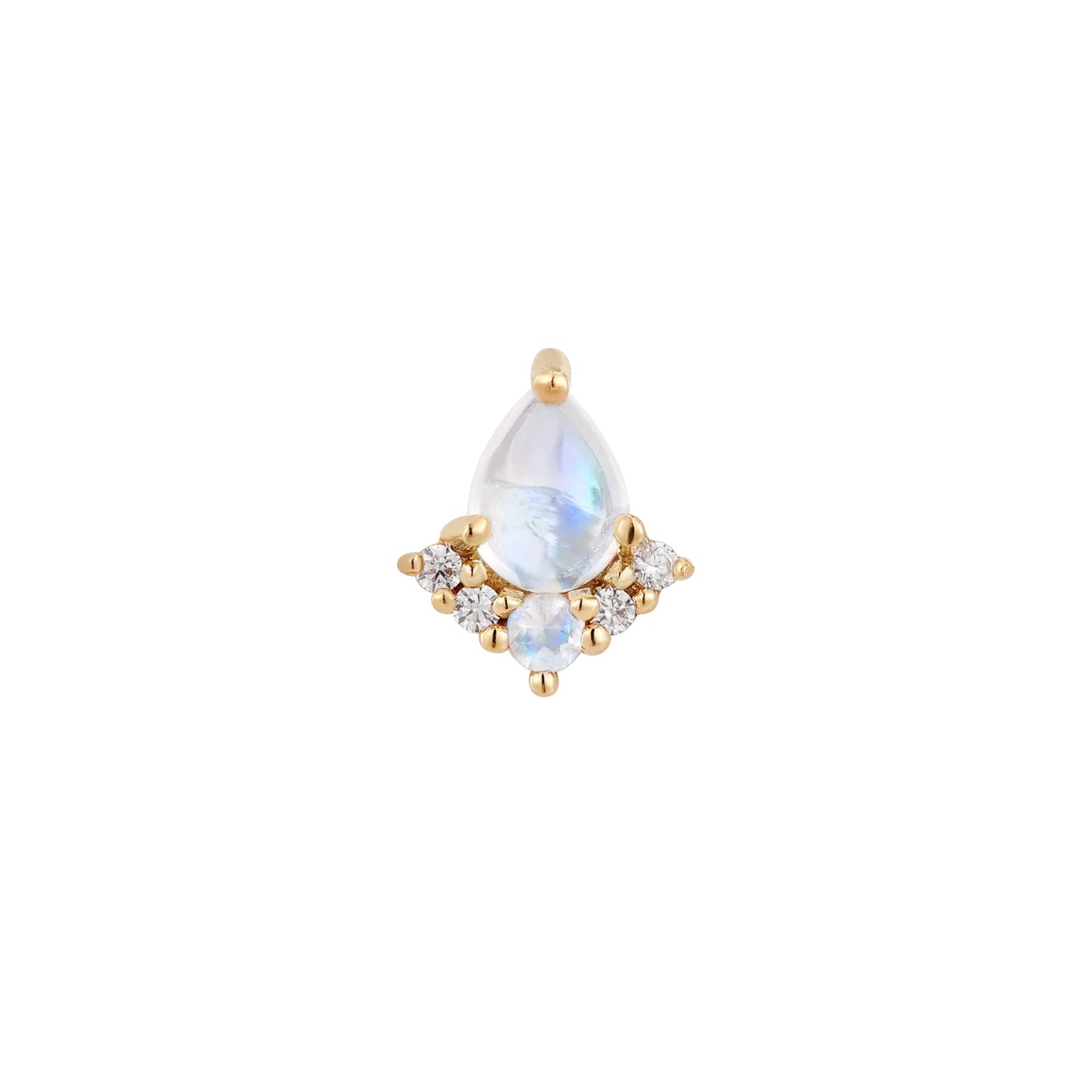 LOVE LANGUAGE + RAINBOW MOONSTONE - THREADLESS END *PRE-ORDER* Buddha Jewelry