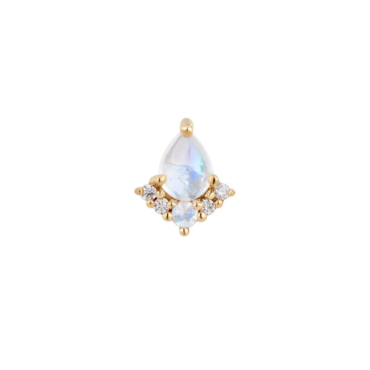 LOVE LANGUAGE + RAINBOW MOONSTONE - THREADLESS END *PRE-ORDER* Buddha Jewelry