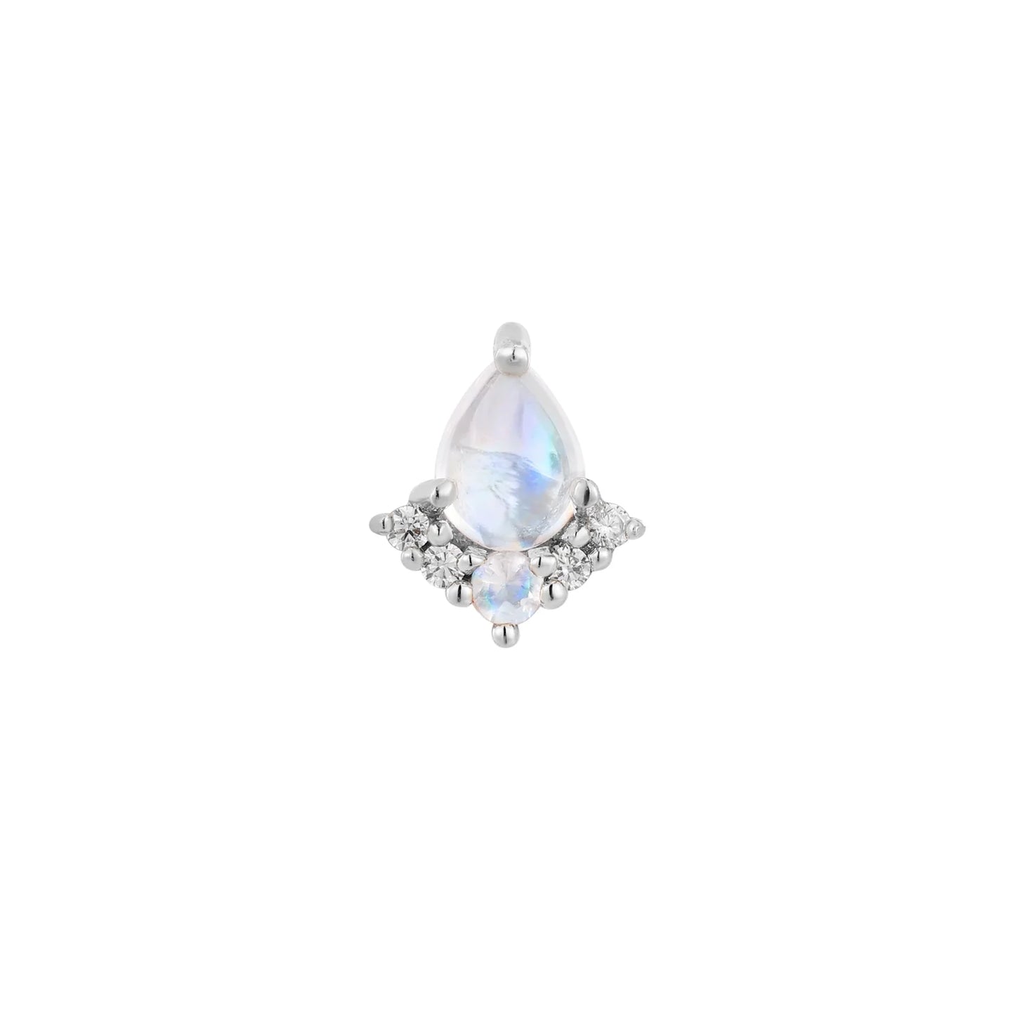 LOVE LANGUAGE + RAINBOW MOONSTONE - THREADLESS END *PRE-ORDER* Buddha Jewelry