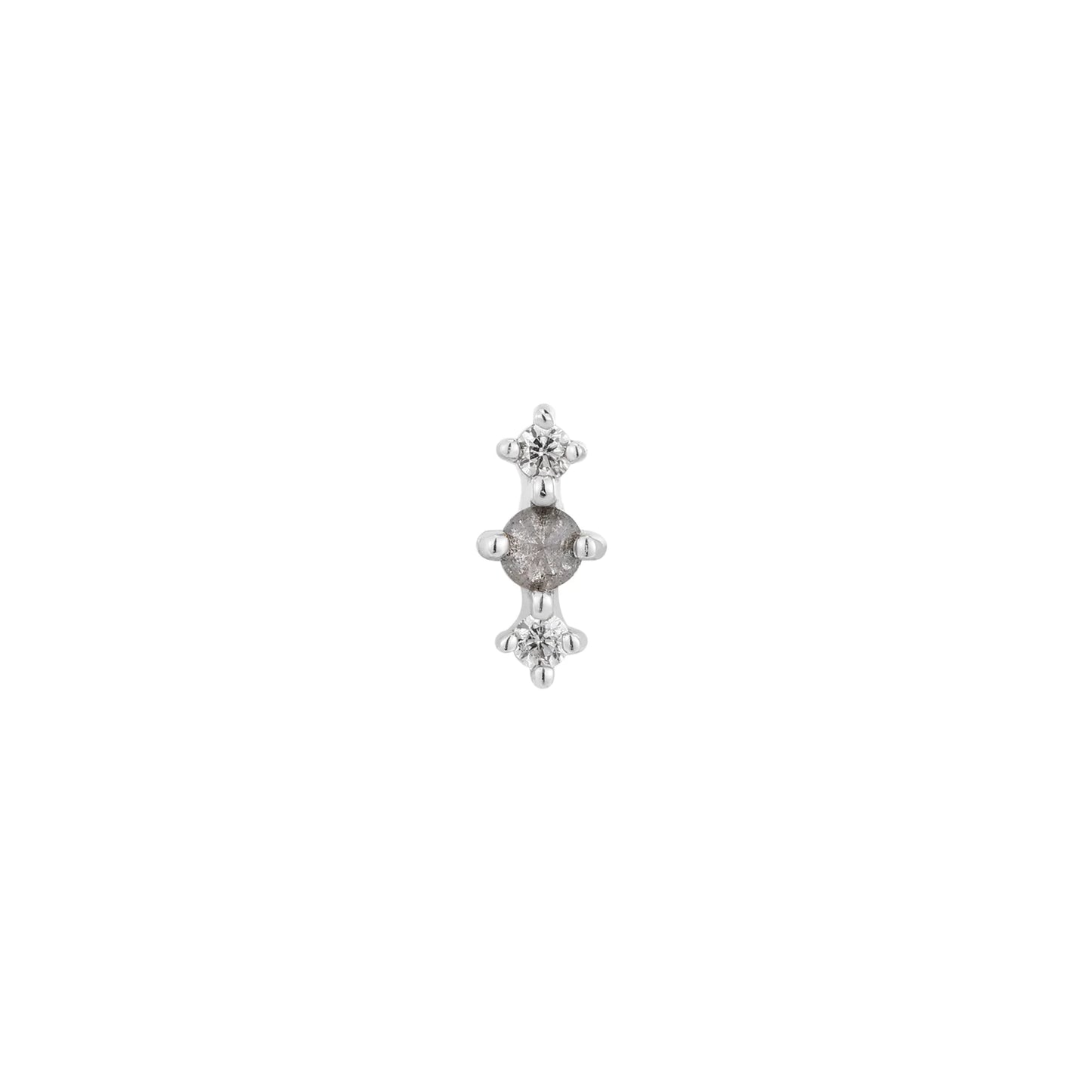 GHOST FLOWER + GREY DIAMOND - THREADLESS END *PRE-ORDER* Buddha Jewelry