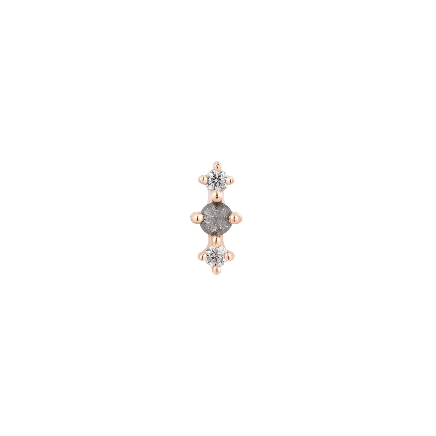 GHOST FLOWER + GREY DIAMOND - THREADLESS END *PRE-ORDER* Buddha Jewelry