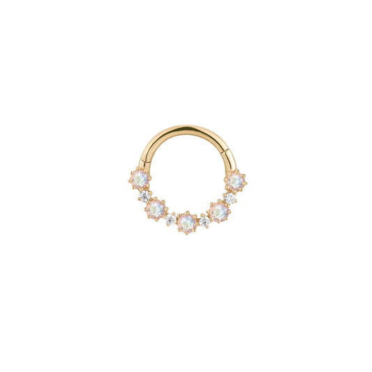 ARIANA + RAINBOW MOONSTONE - CLICKER RING *PRE-ORDER* Buddha Jewelry