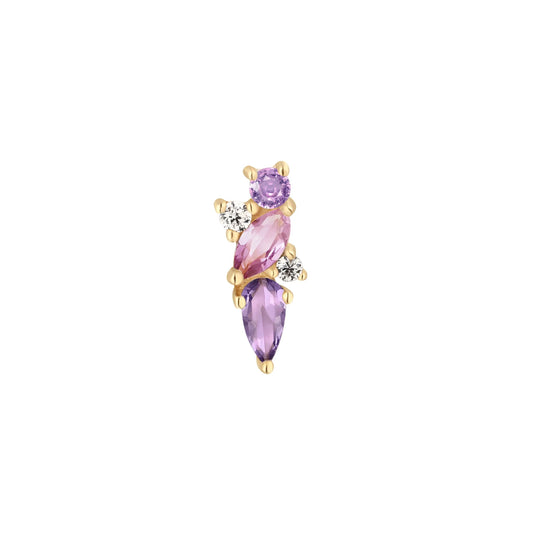VISIONARY + AMETHYST + PINK SAPPHIRE + WHITE TOPAZ - THREADLESS END *PRE-ORDER* Buddha Jewelry