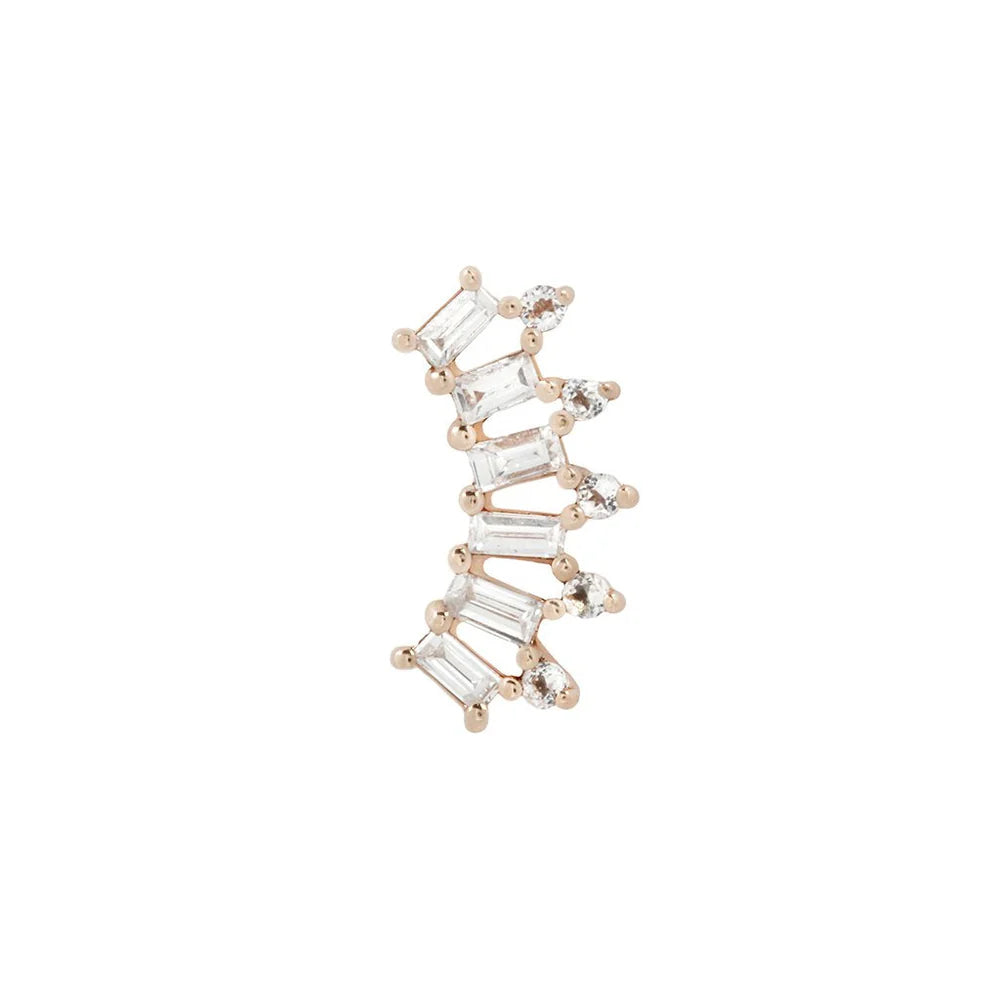 GSTQ + DIAMOND + WHITE TOPAZ - THREADLESS END *PRE-ORDER* Buddha Jewelry