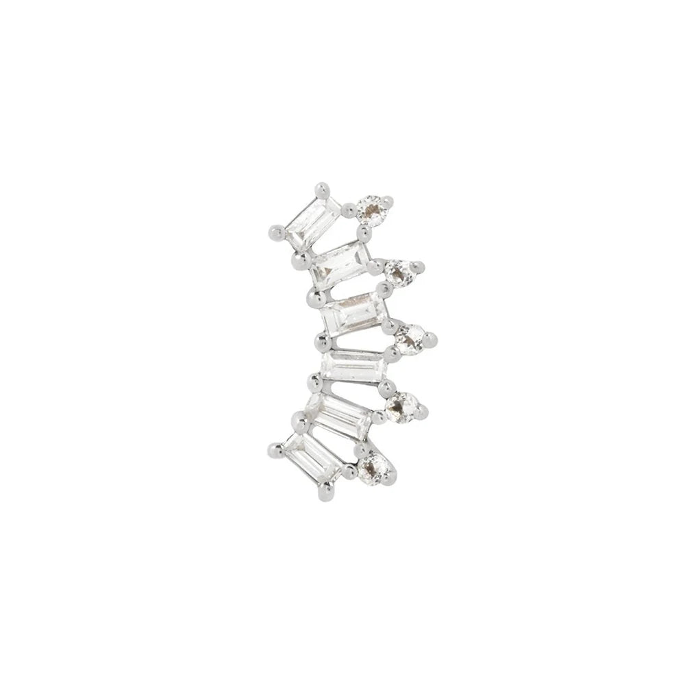 GSTQ + DIAMOND + WHITE TOPAZ - THREADLESS END *PRE-ORDER* Buddha Jewelry