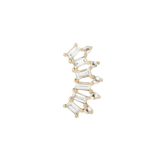 GSTQ + DIAMOND + WHITE TOPAZ - THREADLESS END *PRE-ORDER* Buddha Jewelry