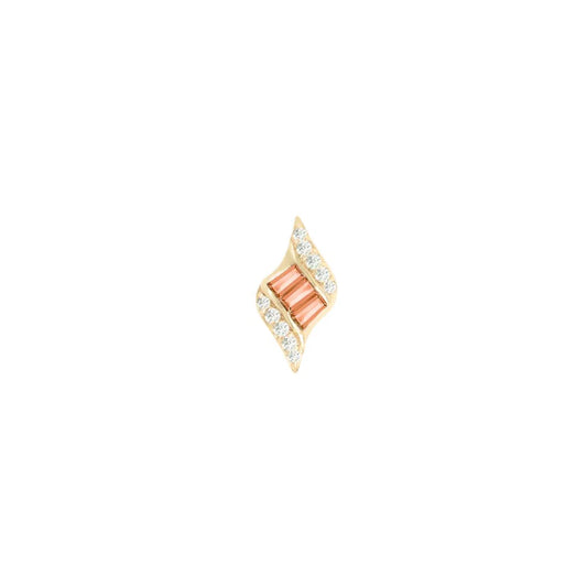 INTRIGUE + ORANGE GARNET - THREADLESS END *PRE-ORDER* Buddha Jewelry