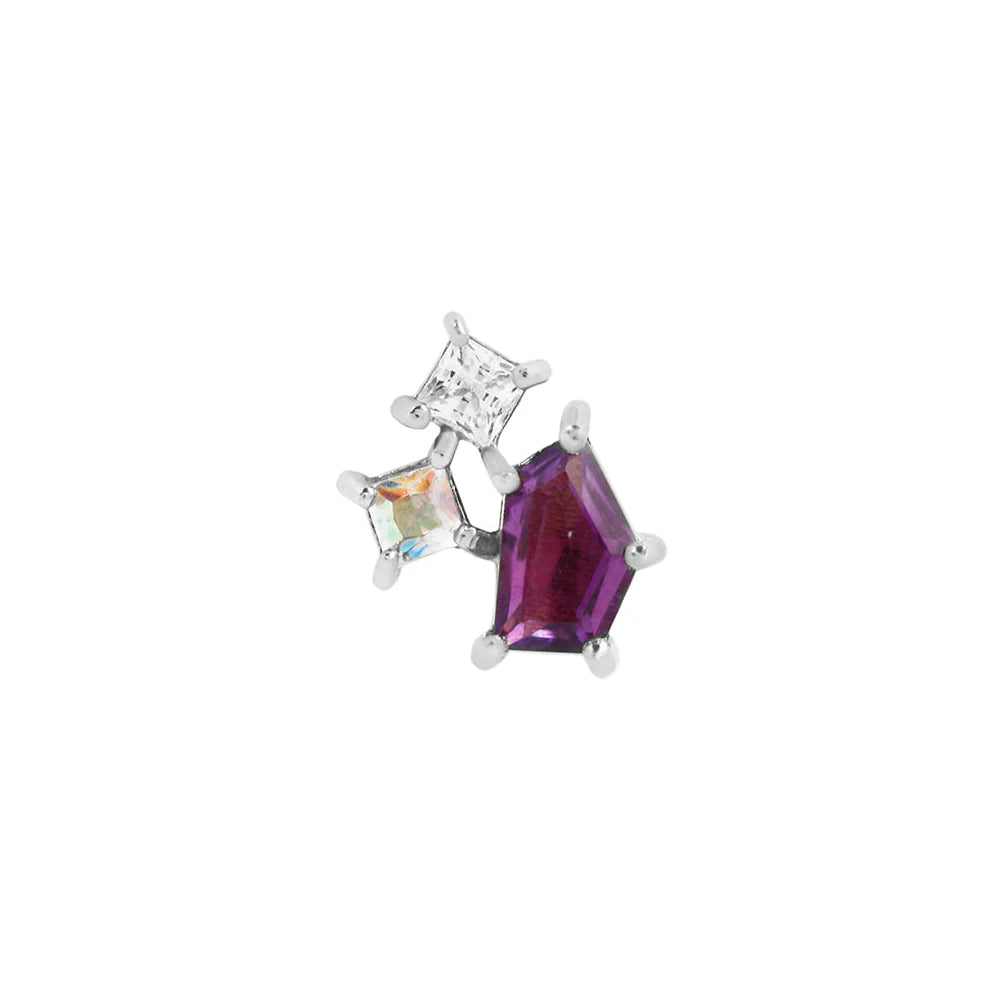 LYRA + AMETHYST + MERCURY MIST TOPAZ - THREADLESS END *PRE-ORDER* Buddha Jewelry