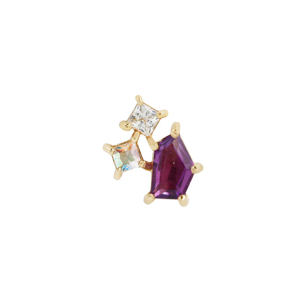 LYRA + AMETHYST + MERCURY MIST TOPAZ - THREADLESS END *PRE-ORDER* Buddha Jewelry