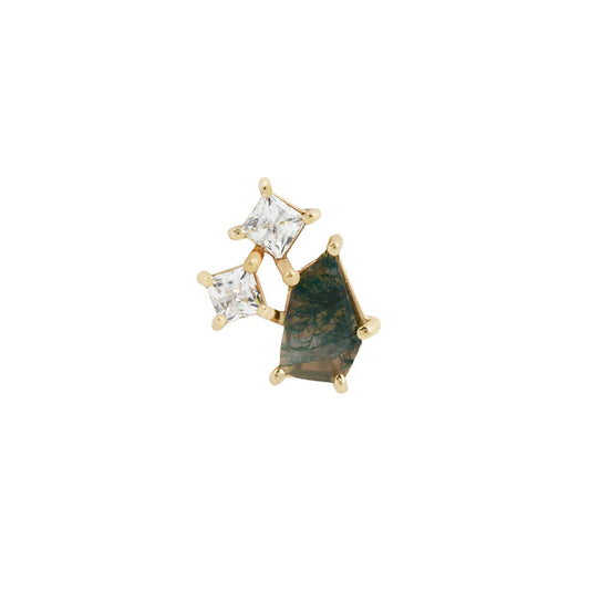 LYRA + MOSS AGATE - THREADLESS END *PRE-ORDER* Buddha Jewelry