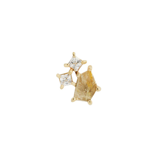 LYRA + RUTILATED QUARTZ - THREADLESS END *PRE-ORDER* Buddha Jewelry