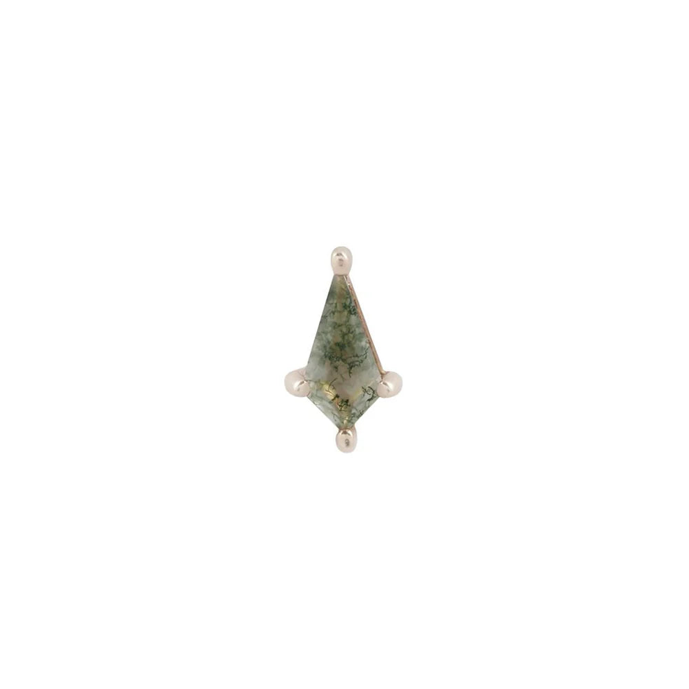 MINI SOHO + MOSS AGATE - THREADLESS END *PRE-ORDER* Buddha Jewelry
