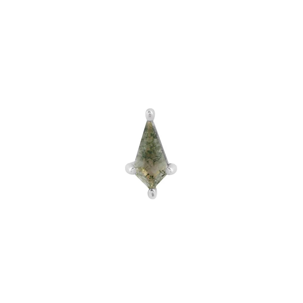 MINI SOHO + MOSS AGATE - THREADLESS END *PRE-ORDER* Buddha Jewelry