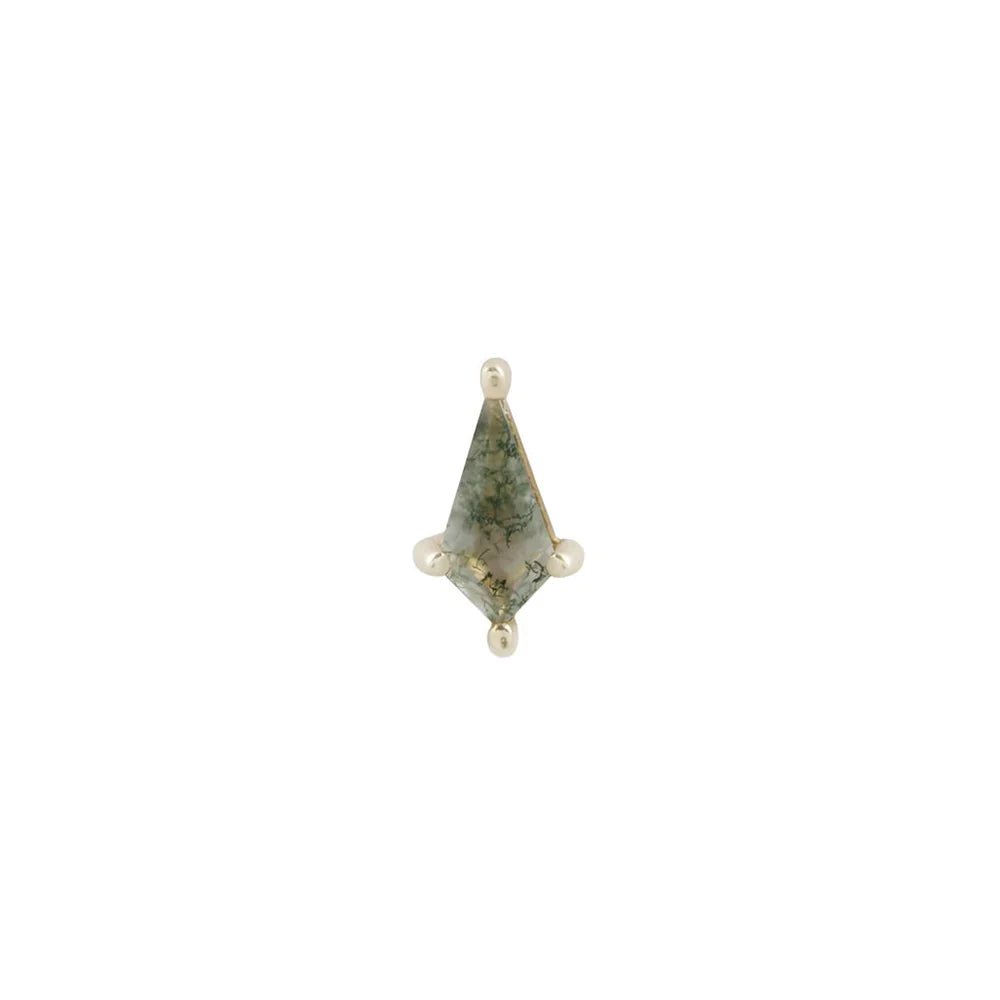 MINI SOHO + MOSS AGATE - THREADLESS END *PRE-ORDER* Buddha Jewelry