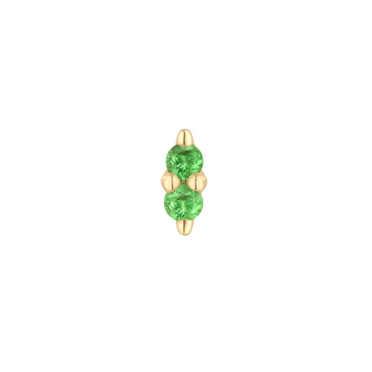 MISHKA 2 + TSAVORITE - THREADLESS END *PRE-ORDER* Buddha Jewelry