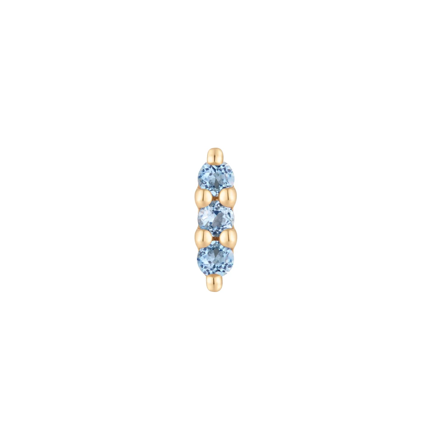 MISHKA 3 + LONDON BLUE TOPAZ - THREADLESS END *PRE-ORDER* Buddha Jewelry