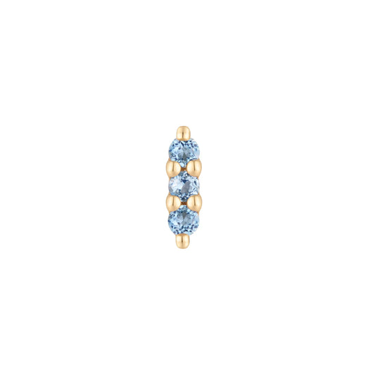 MISHKA 3 + LONDON BLUE TOPAZ - THREADLESS END *PRE-ORDER* Buddha Jewelry