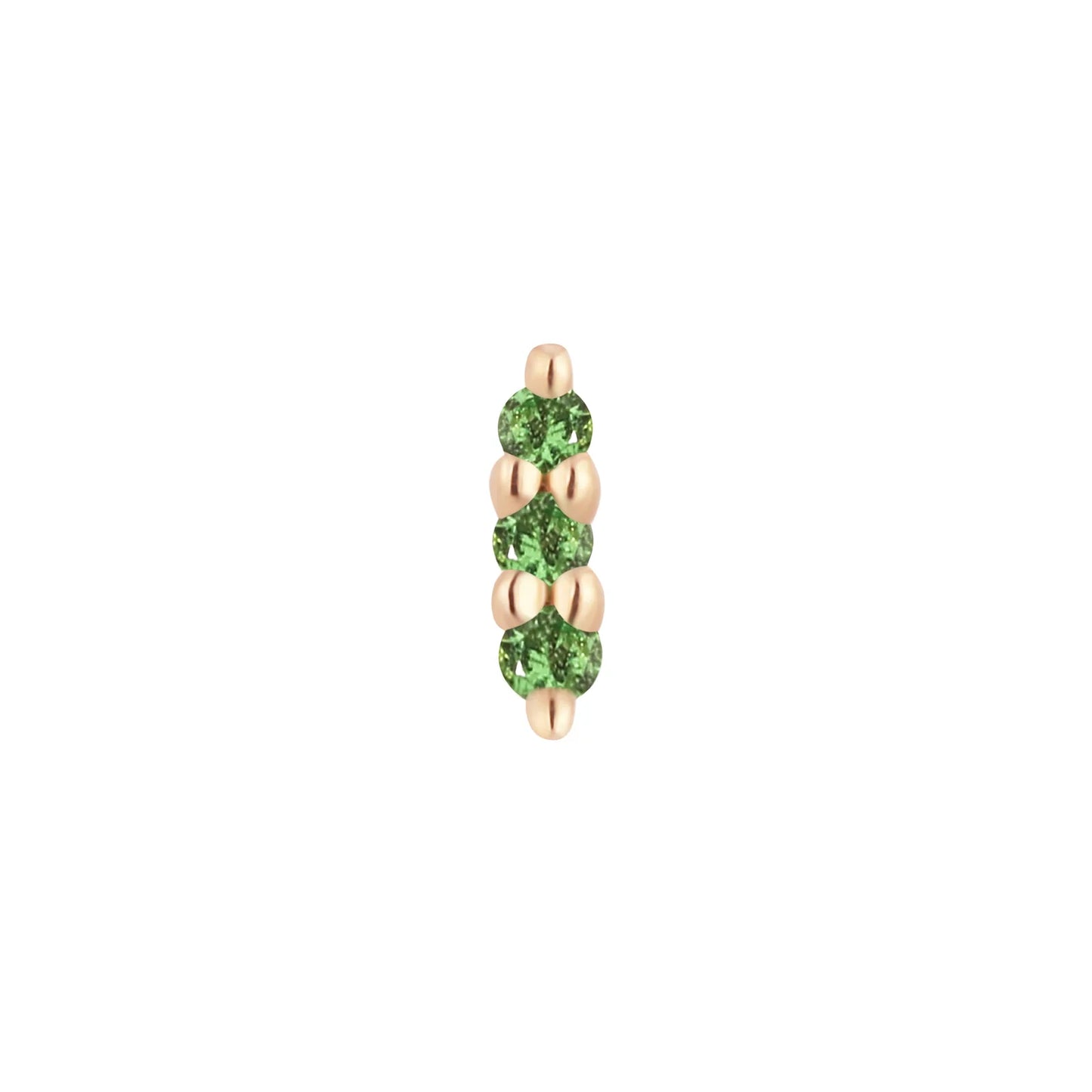 MISHKA 3 + TSAVORITE - THREADLESS END *PRE-ORDER* Buddha Jewelry