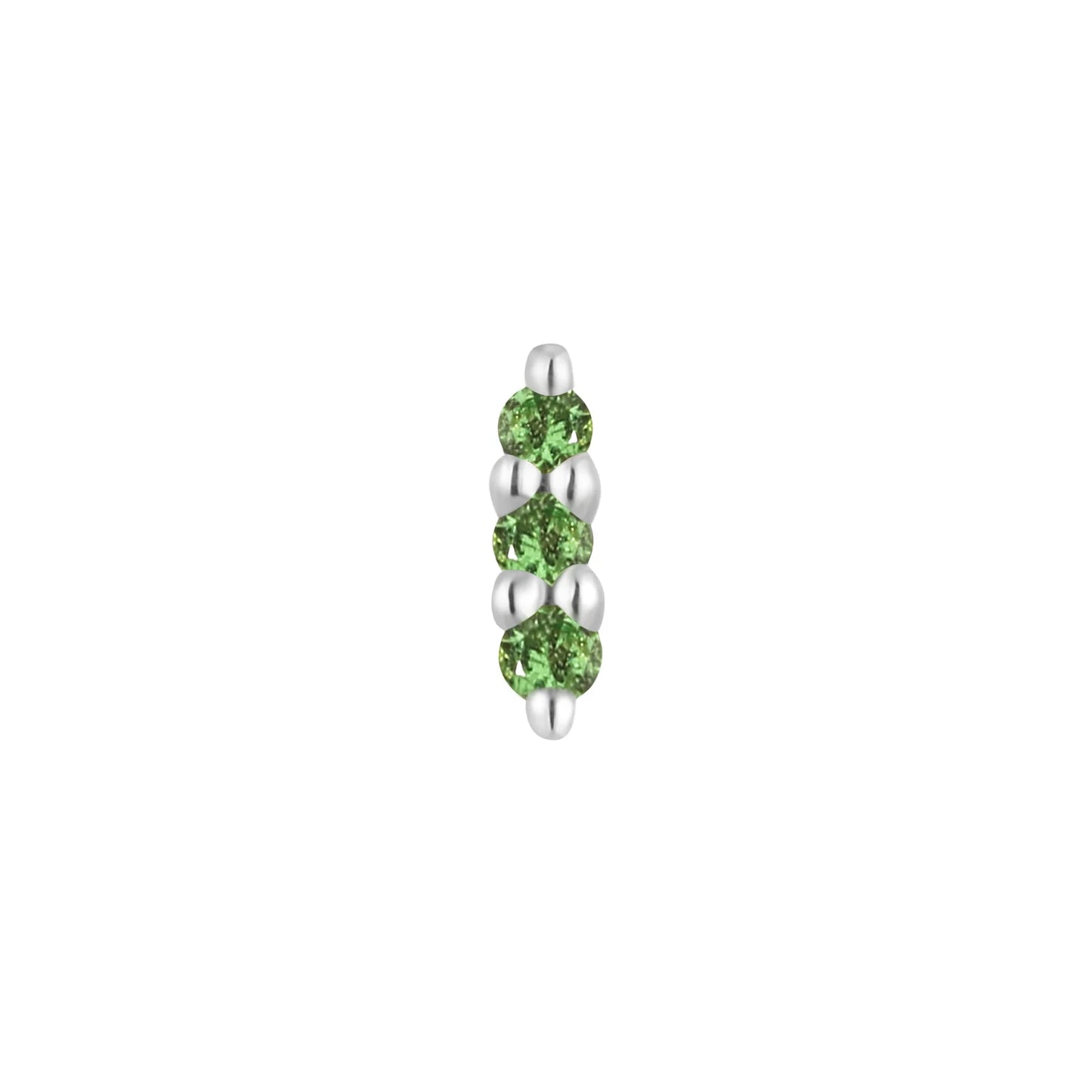 MISHKA 3 + TSAVORITE - THREADLESS END *PRE-ORDER* Buddha Jewelry