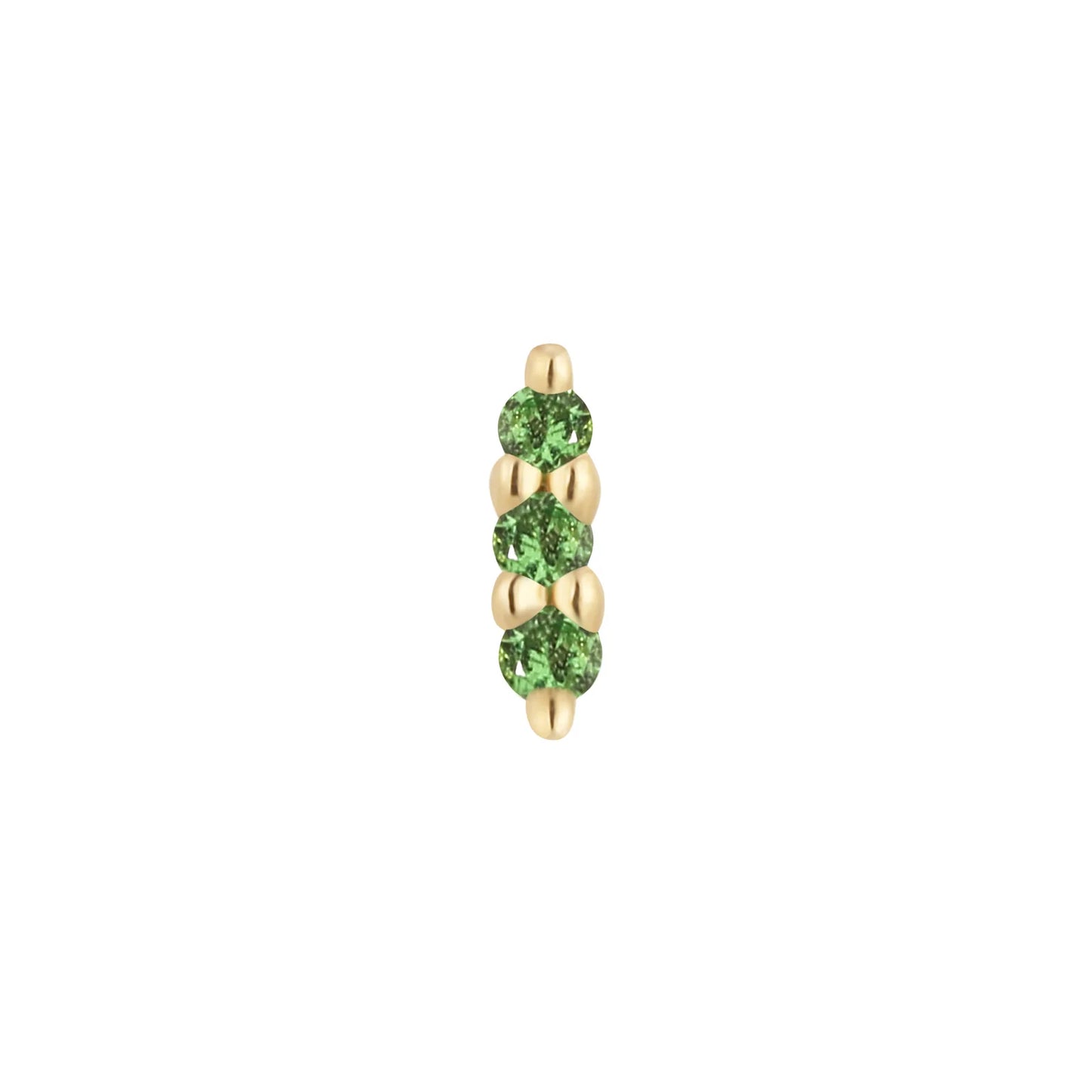 MISHKA 3 + TSAVORITE - THREADLESS END *PRE-ORDER* Buddha Jewelry