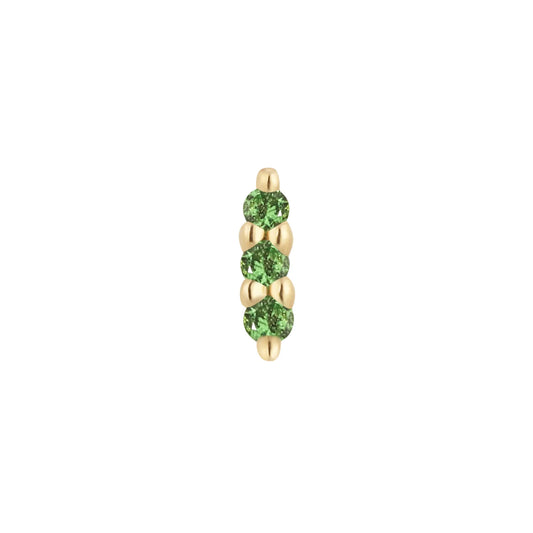 MISHKA 3 + TSAVORITE - THREADLESS END *PRE-ORDER* Buddha Jewelry