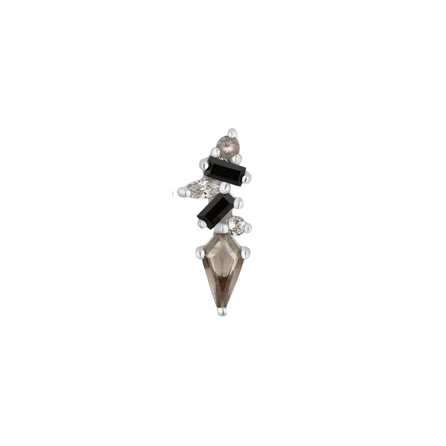 MIXT + SMOKY QUARTZ + BLACK SPINEL - THREADLESS END *PRE-ORDER* Buddha Jewelry