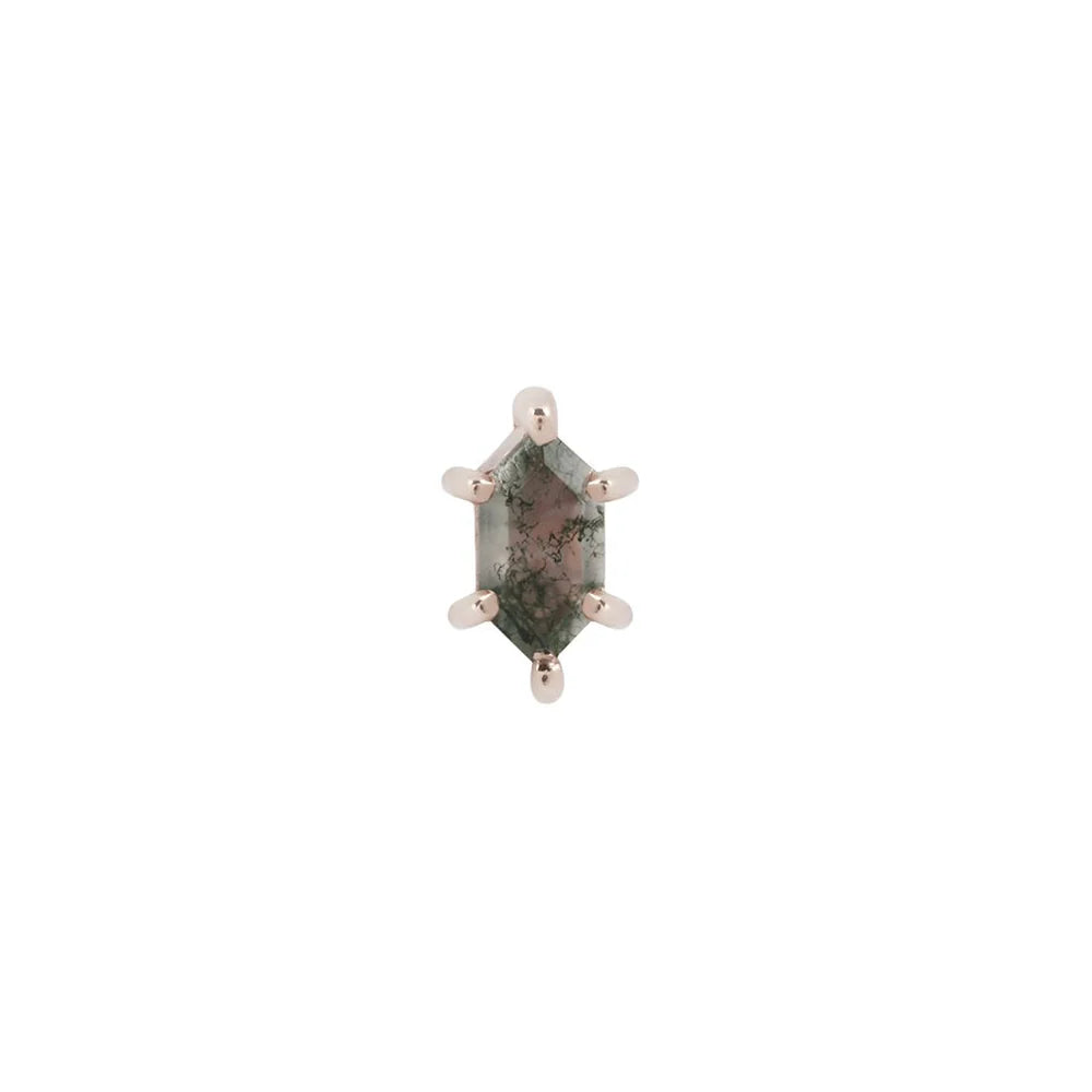 OH HELL YES! + MOSS AGATE - THREADLESS END *PRE-ORDER* Buddha Jewelry