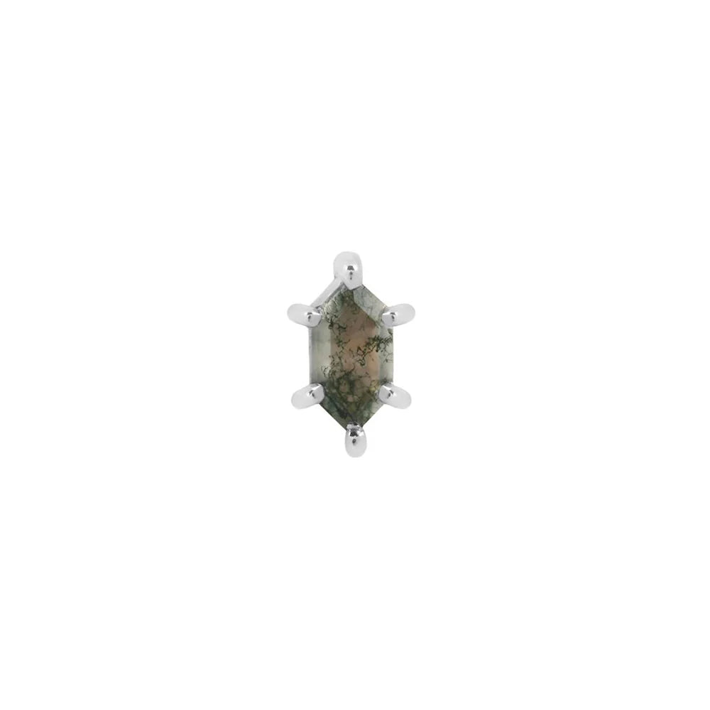 OH HELL YES! + MOSS AGATE - THREADLESS END *PRE-ORDER* Buddha Jewelry
