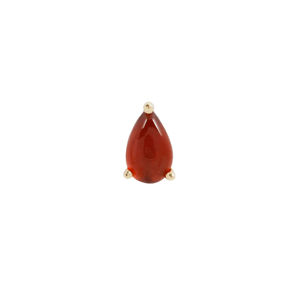 GARNET PEAR - THREADLESS END *PRE-ORDER* Buddha Jewelry