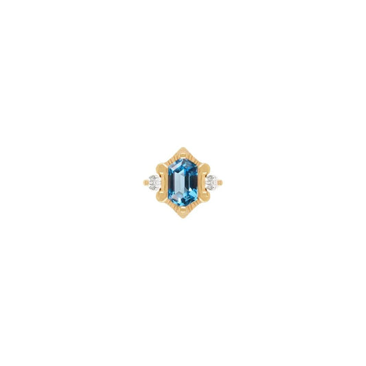 REYNA + LONDON BLUE TOPAZ - THREADLESS END *PRE-ORDER* Buddha Jewelry