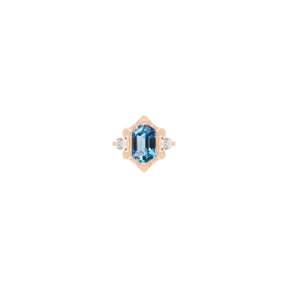 REYNA + LONDON BLUE TOPAZ - THREADLESS END *PRE-ORDER* Buddha Jewelry