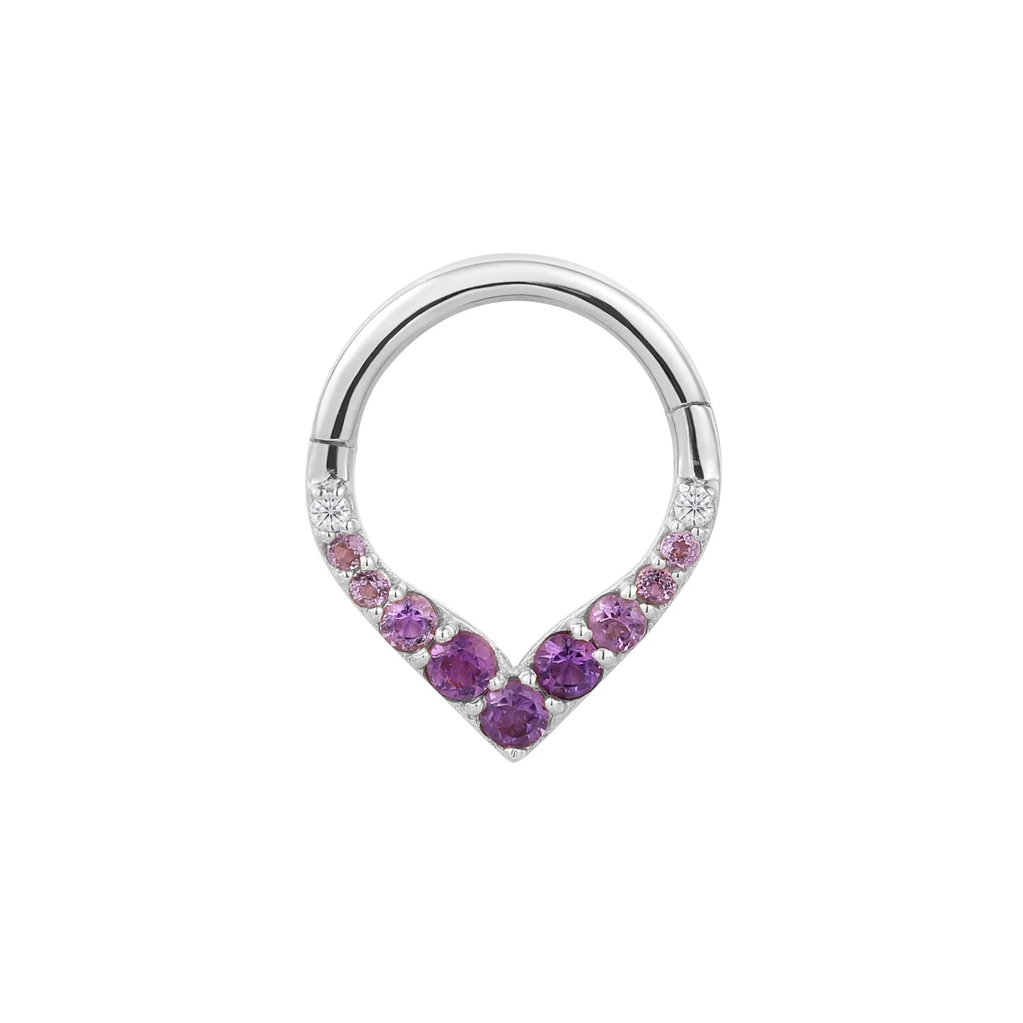 RISE + SHINE + AMETHYST OMBRE - CLICKER RING *PRE-ORDER* Buddha Jewelry