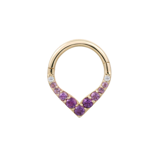 RISE + SHINE + AMETHYST OMBRE - CLICKER RING *PRE-ORDER* Buddha Jewelry