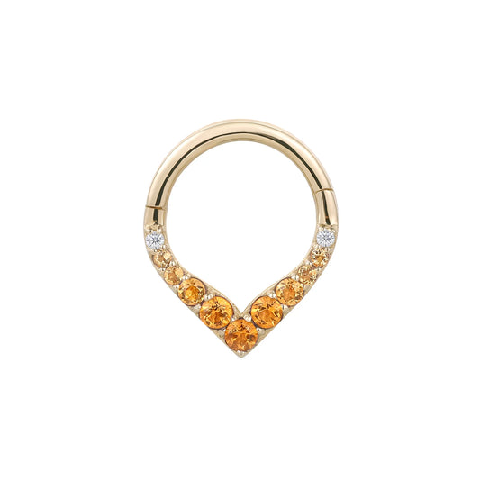 RISE + SHINE + CITRINE OMBRE - CLICKER RING *PRE-ORDER* Buddha Jewelry