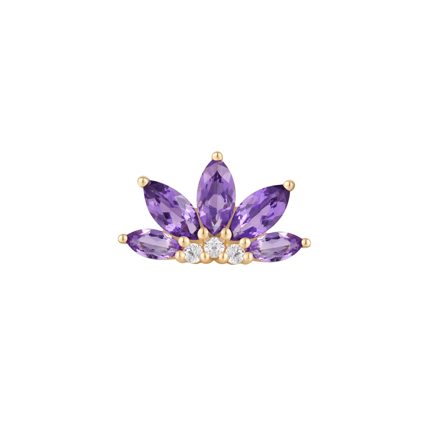 VALENTINA + AMETHYST - THREADLESS END *PRE-ORDER* Buddha Jewelry
