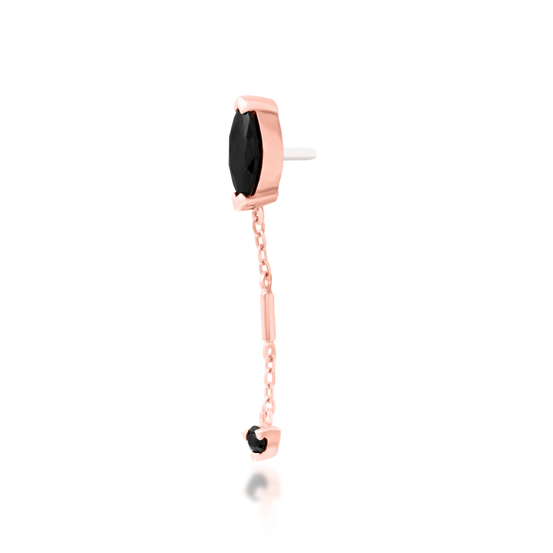 AKASHA + BLACK CZ - THREADLESS END *PRE-ORDER* Junipurr Jewelry
