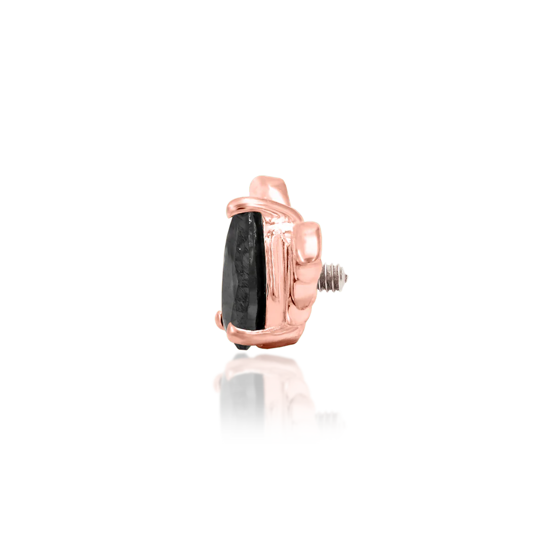 BAT WITH BLACK CZ - THREADED END *PRE-ORDER* Junipurr Jewelry