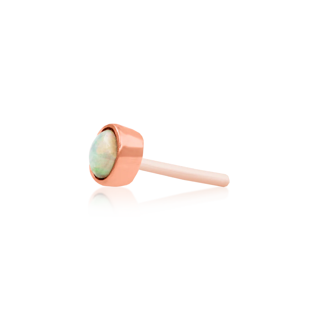 BEZEL SET CUP WITH OPAL - THREADLESS END *PRE-ORDER* Junipurr Jewelry